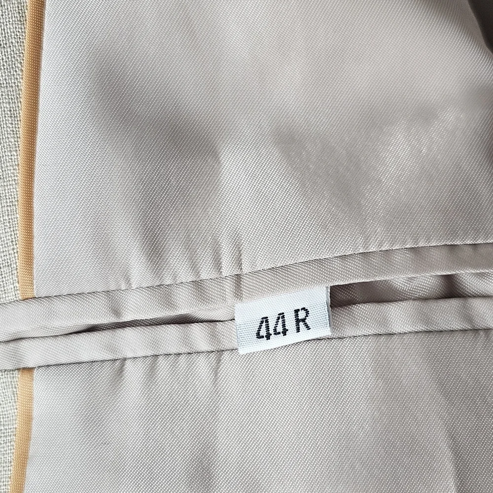 Vintage Members Only Sand Beige 55% Linen 45% Cotton Blazer Sport Coat 44R